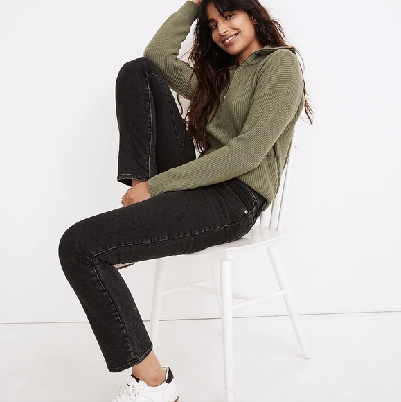 Madewell Denim - Madewell Tomboy Straight Black Jeans Sz 25